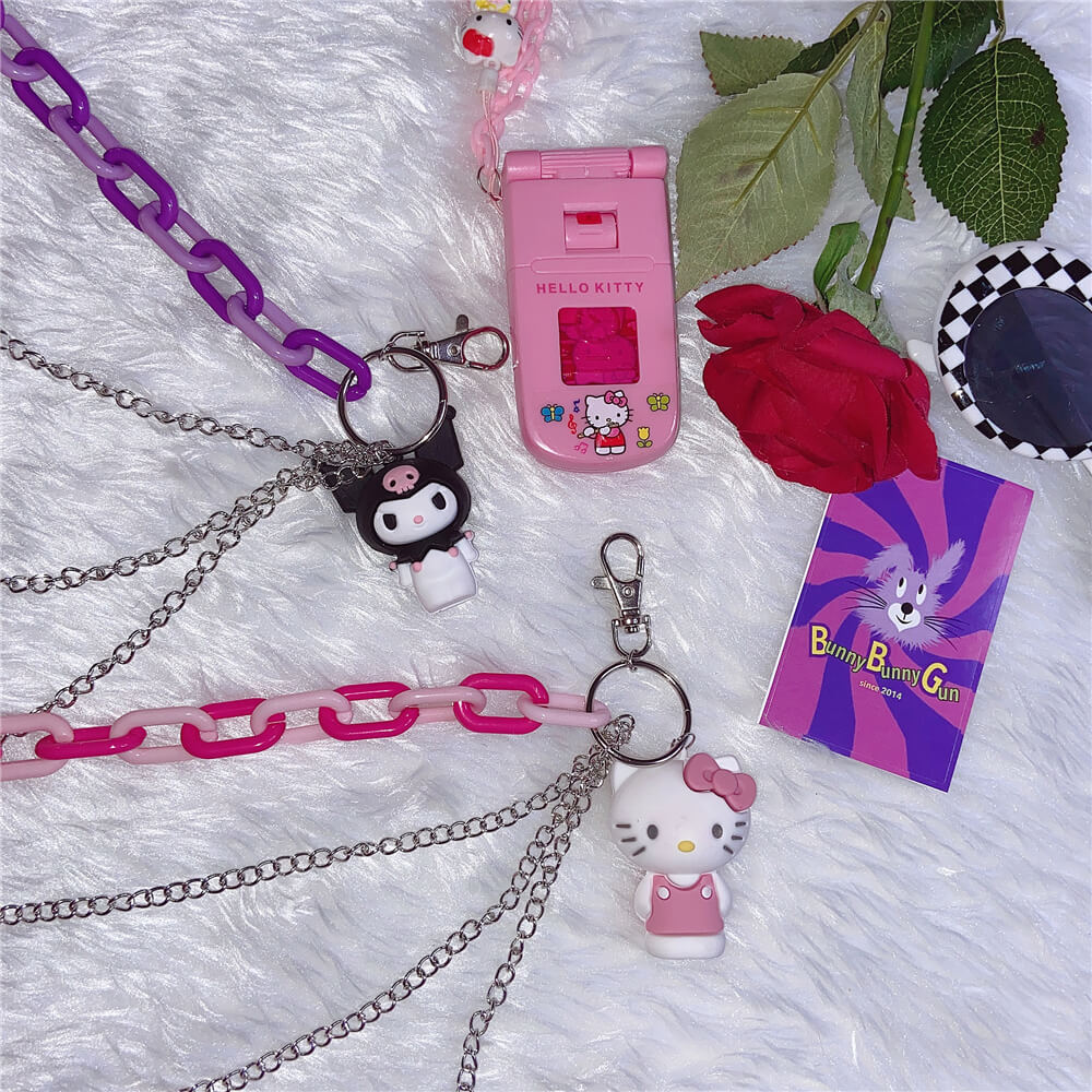 “KUROMI & HELLO KITTY”CUTE JK WAIST CHAIN BY77735