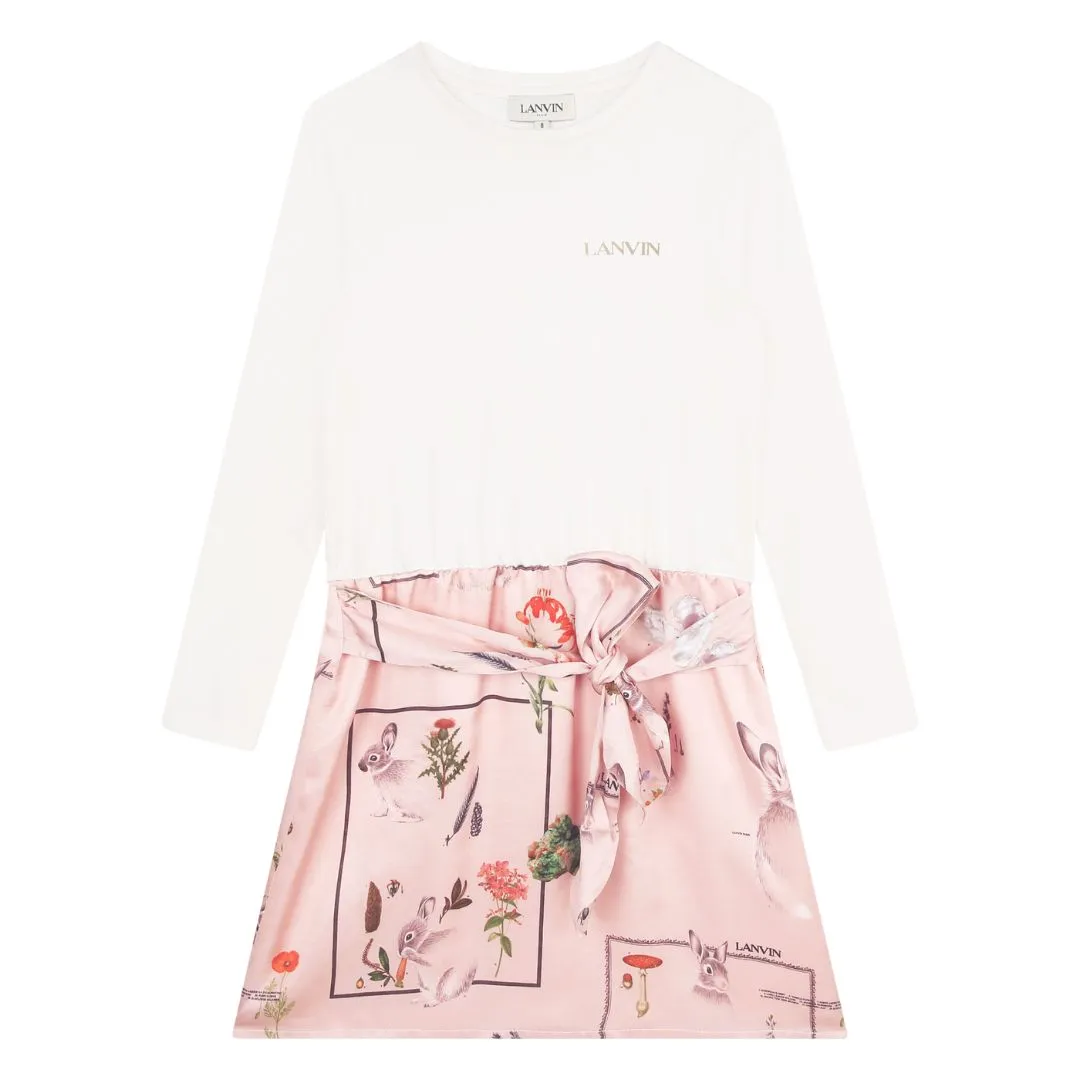 Lanvin Dress Floral White & Pink