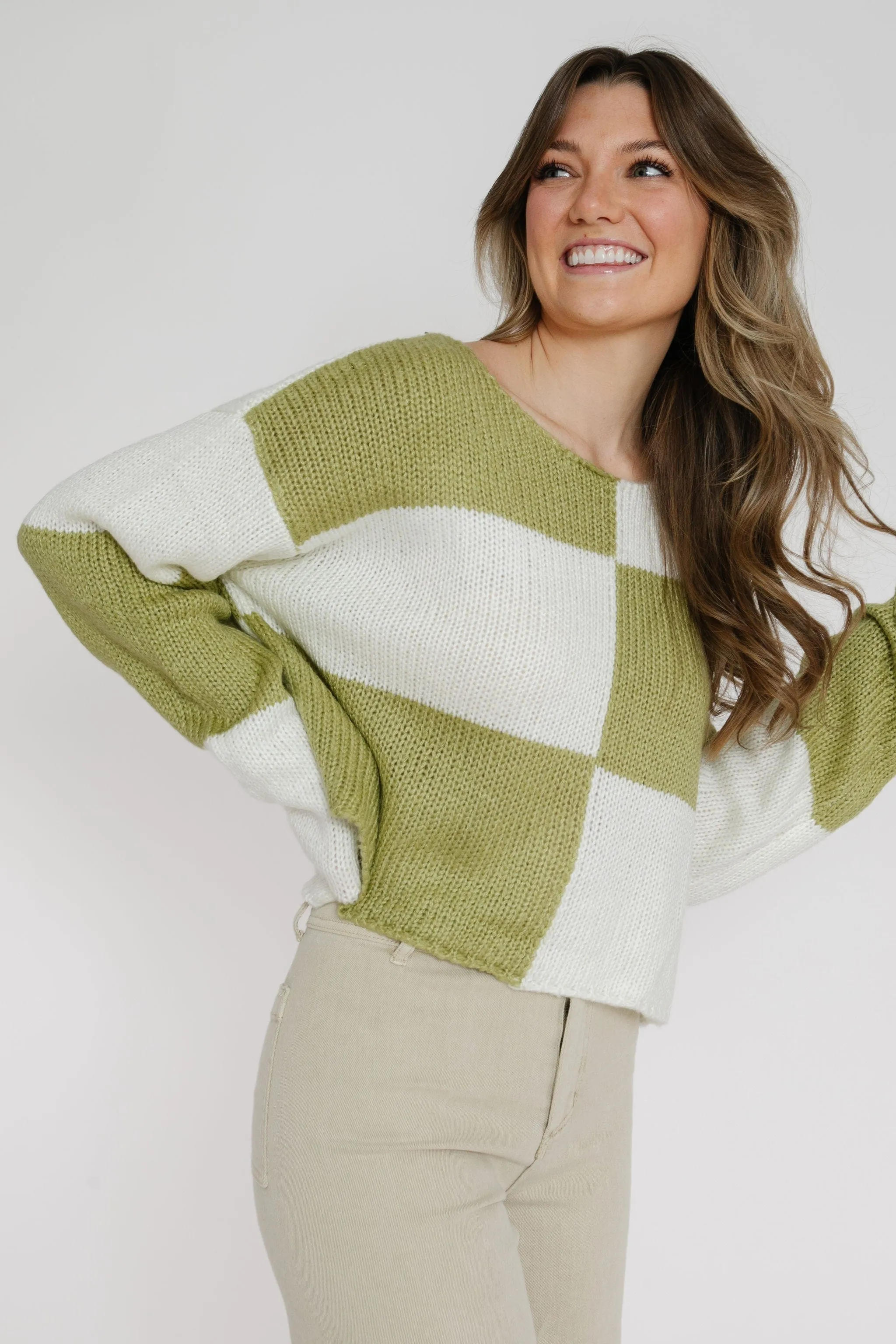 Ledger Sweater in Lime Green