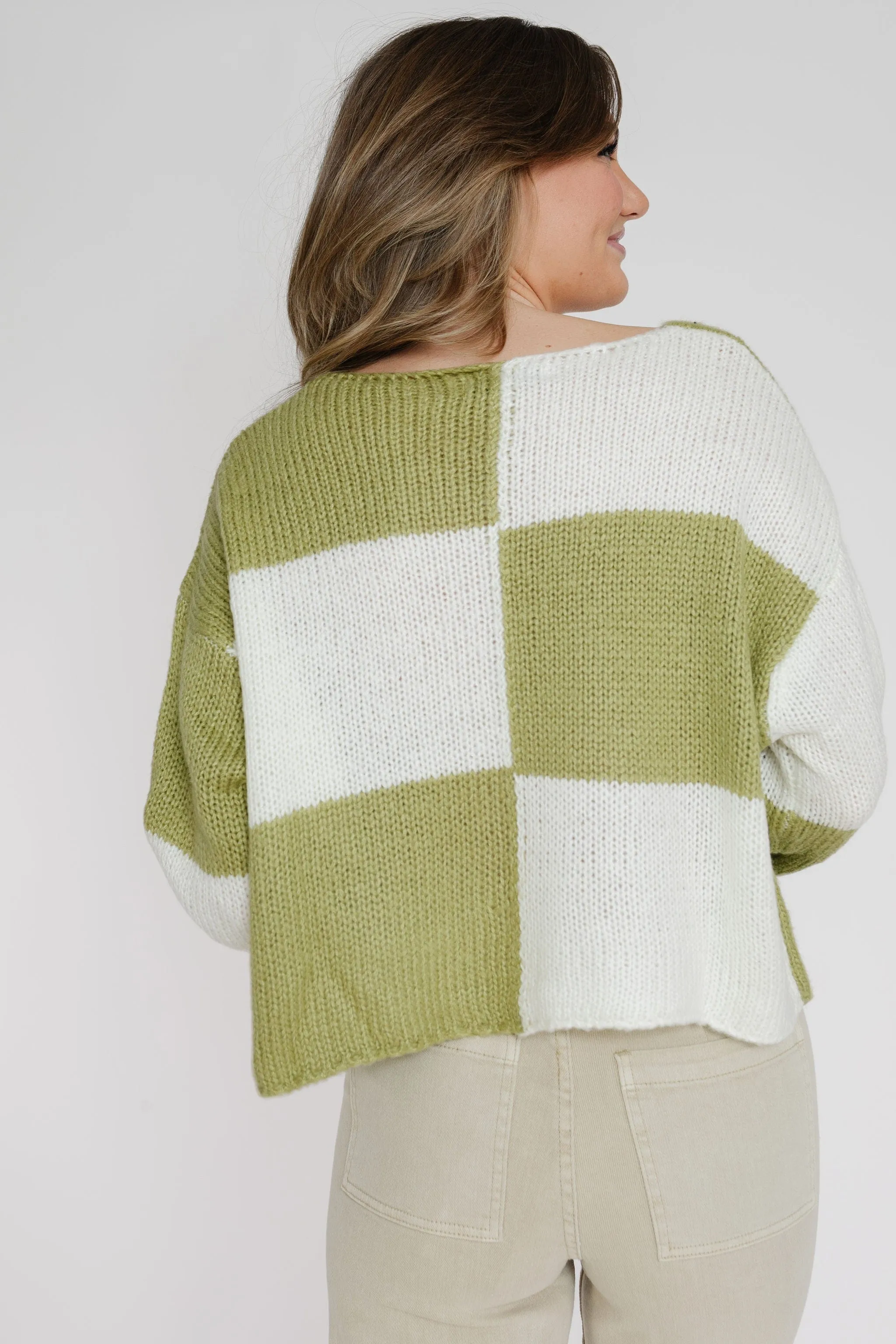 Ledger Sweater in Lime Green