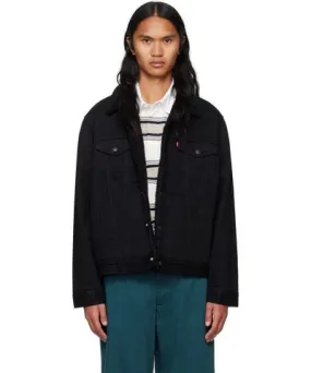 Levi's Black Type III Sherpa Denim Trucker Jacket