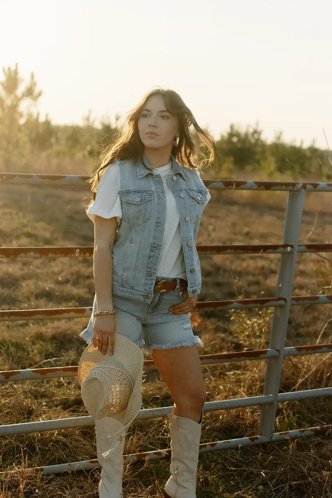 Light Wash Denim Vest