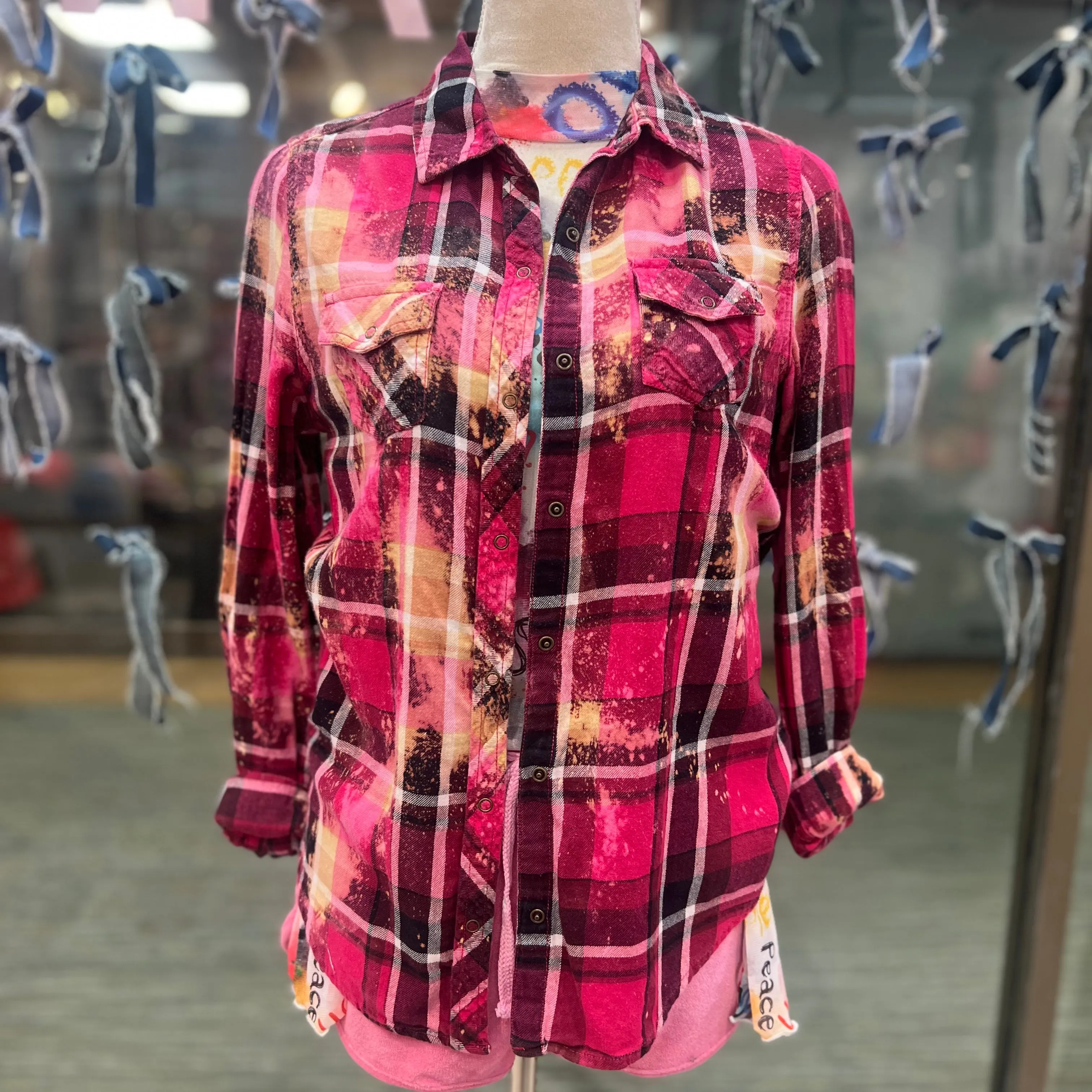 Lightweight Plaid Button up -Small