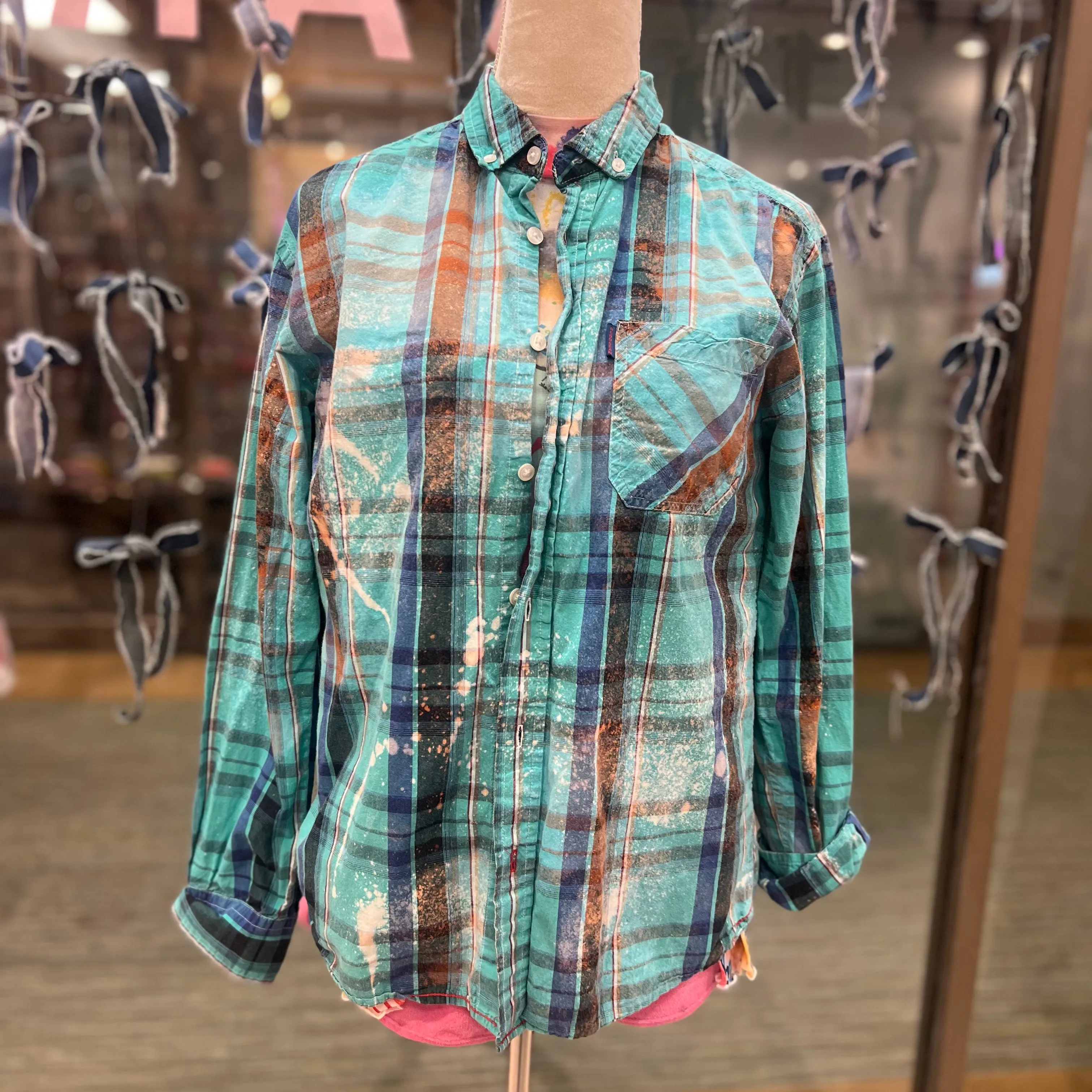 Lightweight Plaid Button up -Small