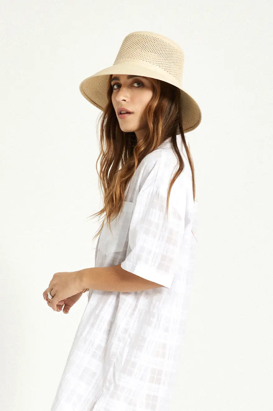 Lopez Panama Straw Bucket Hat - Catalina Sand