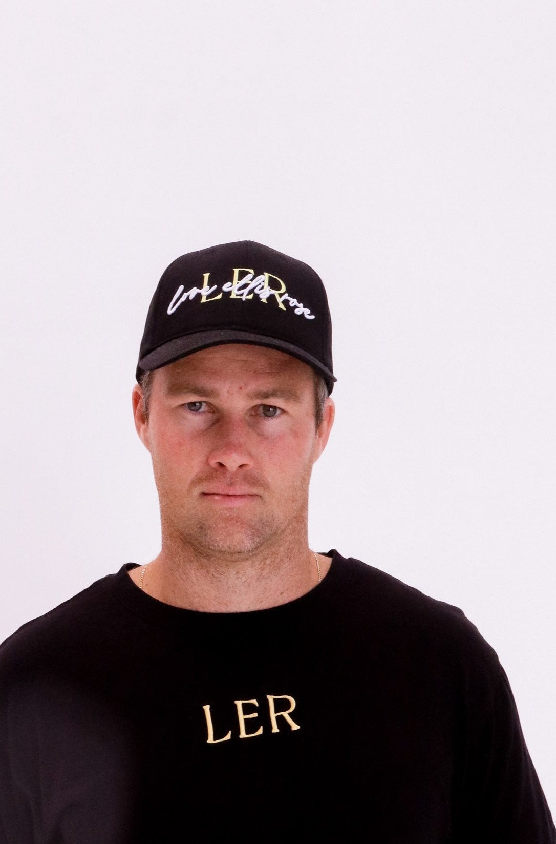 Love Ellis Rose Snapback Hat - Black & Yellow