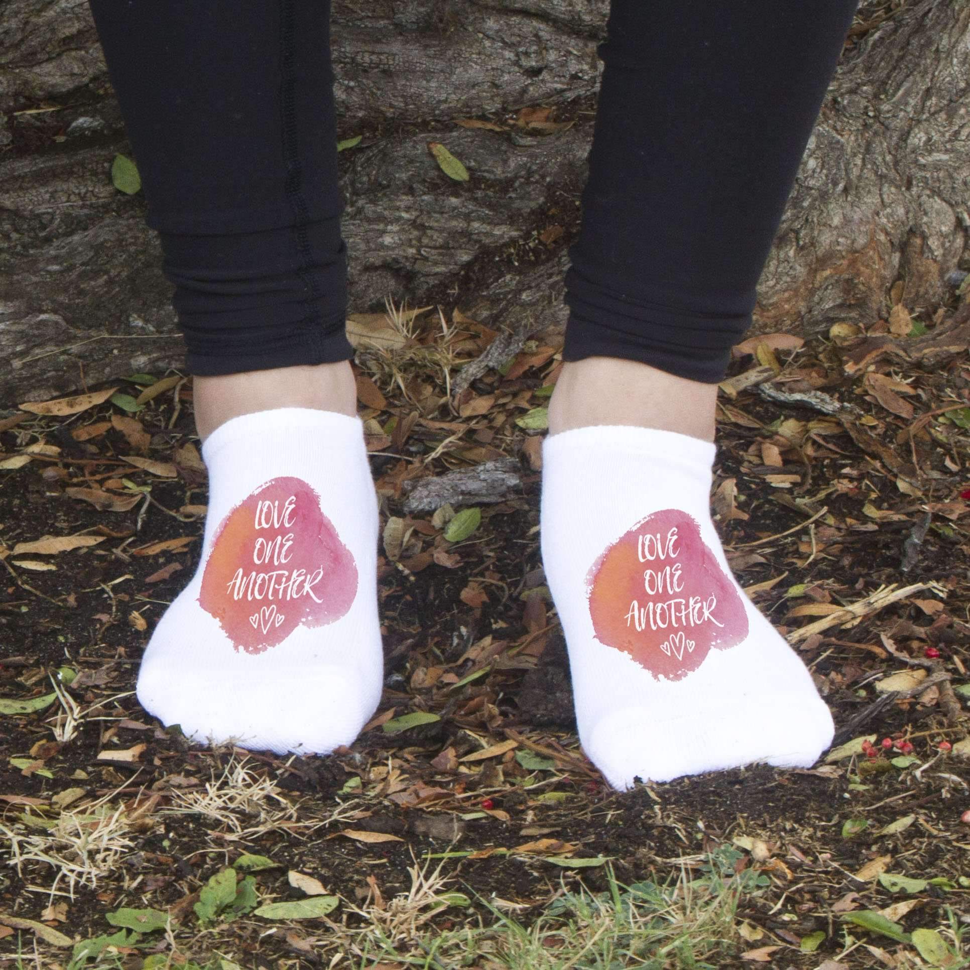 Love One Another - Faith and Inspiration No-Show Socks