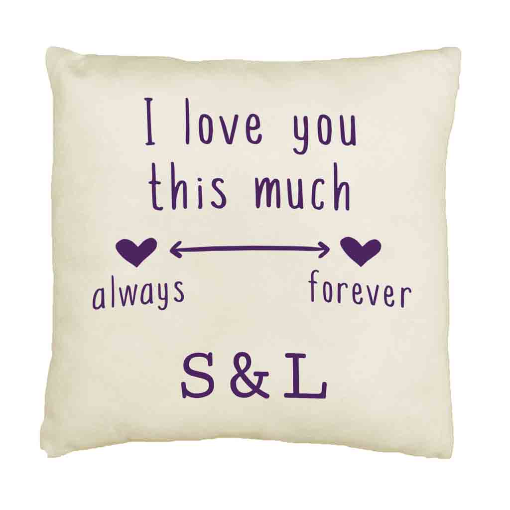 Love You Always and Forever 2 Year Anniversary Pillow Cover