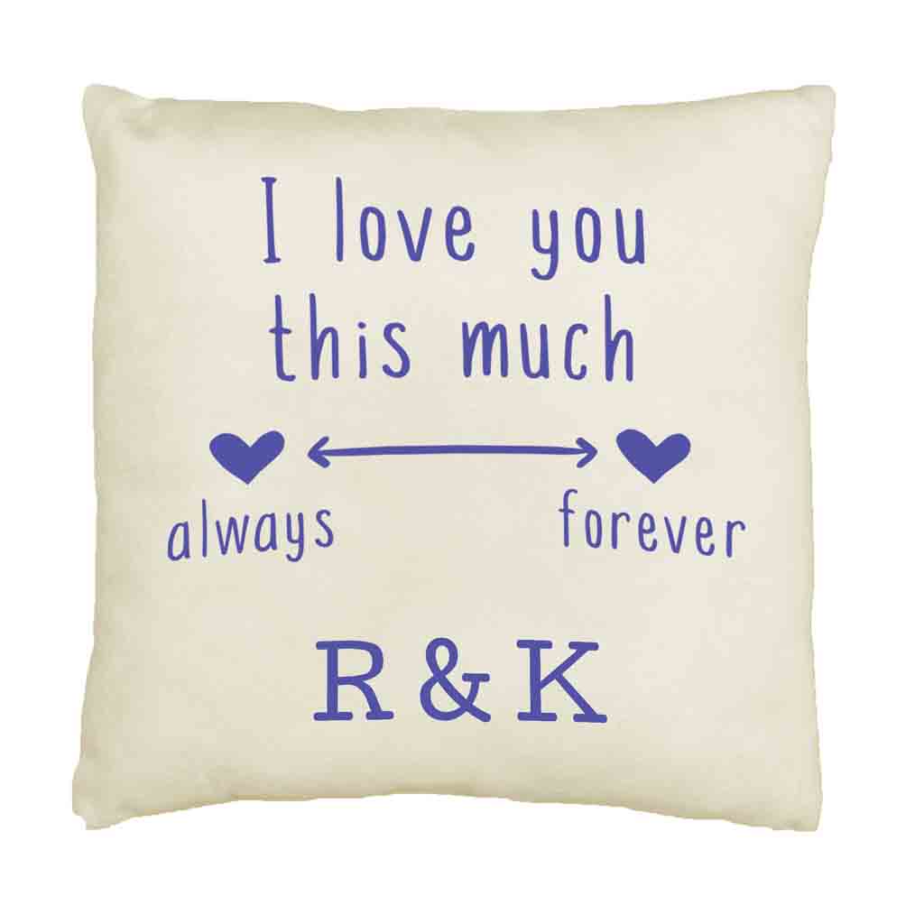 Love You Always and Forever 2 Year Anniversary Pillow Cover