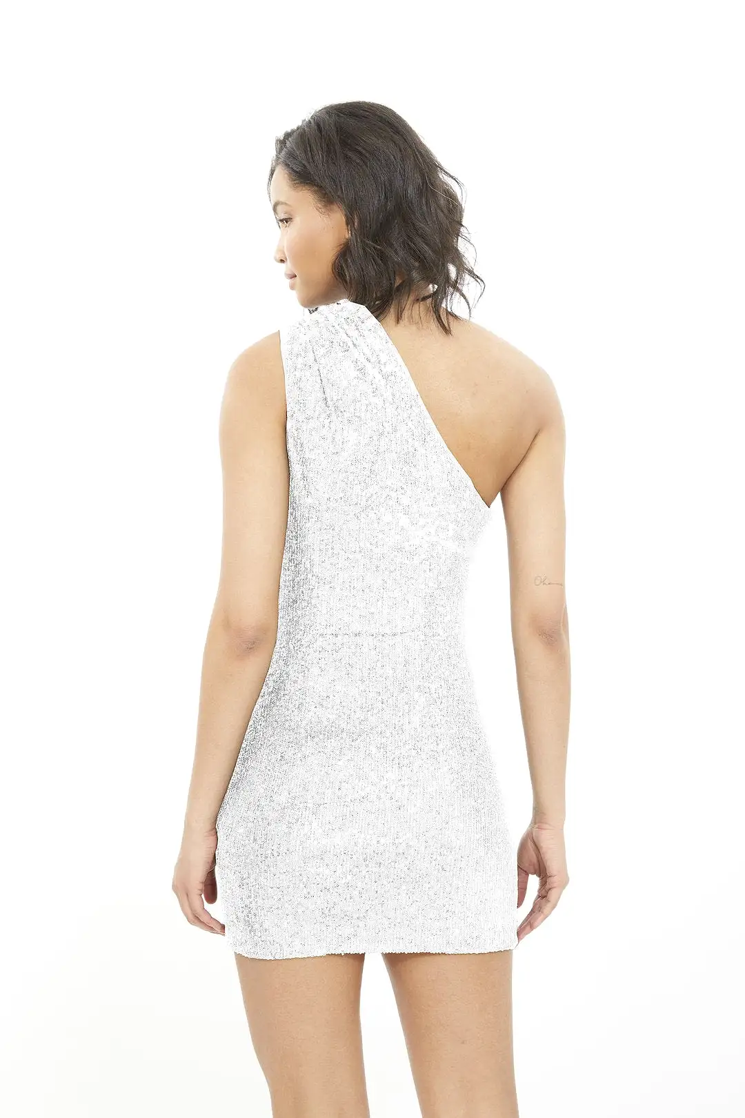 Lucette Sequin Dress in White