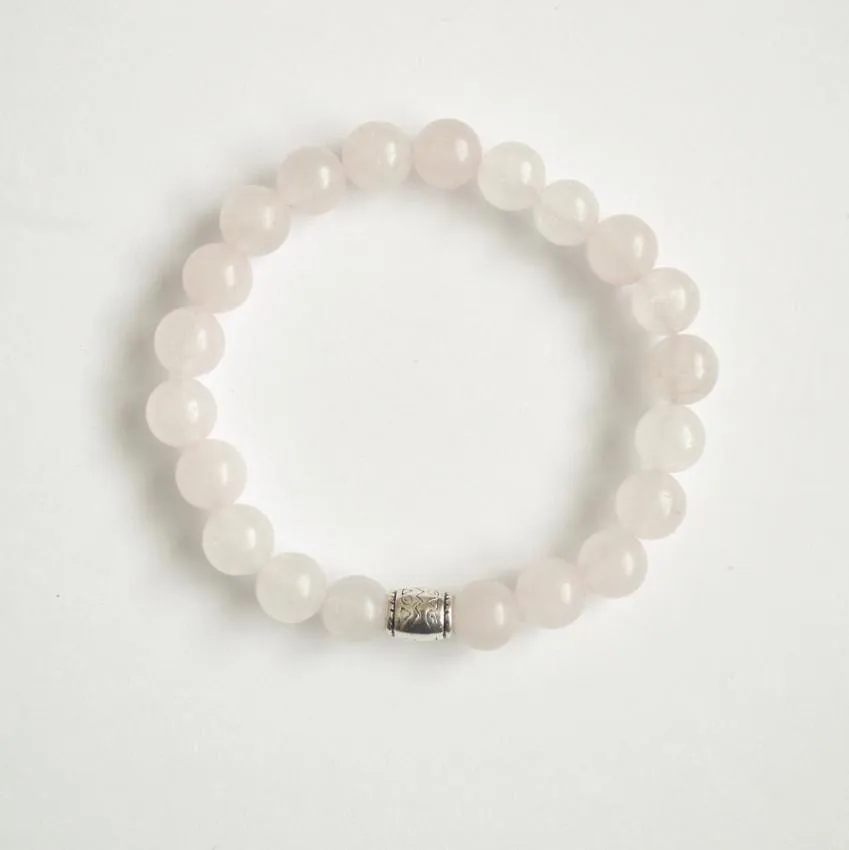 Matte Rose Quartz Gemstone Bracelet | Unconditional love, Self-love, and Kindness