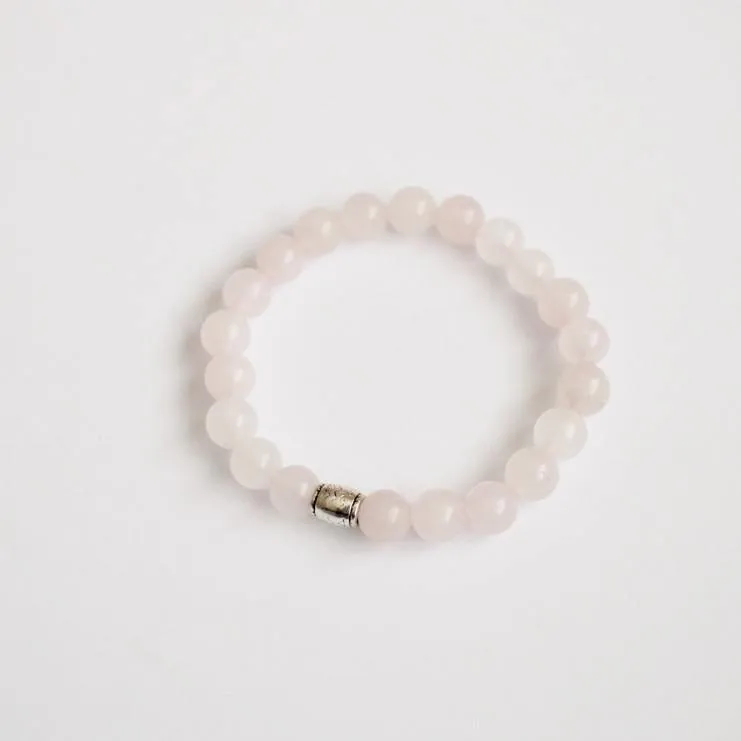 Matte Rose Quartz Gemstone Bracelet | Unconditional love, Self-love, and Kindness