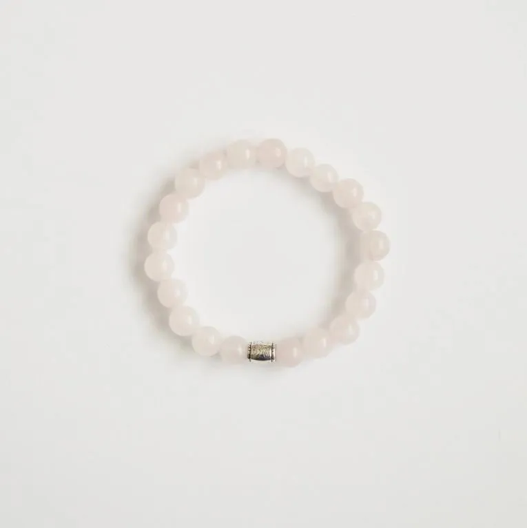 Matte Rose Quartz Gemstone Bracelet | Unconditional love, Self-love, and Kindness