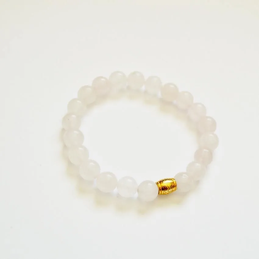 Matte Rose Quartz Gemstone Bracelet | Unconditional love, Self-love, and Kindness