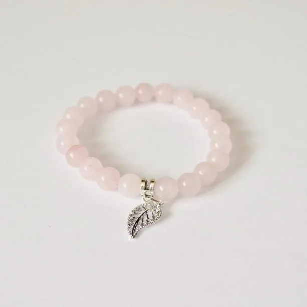 Matte Rose Quartz Gemstone Bracelet | Unconditional love, Self-love, and Kindness