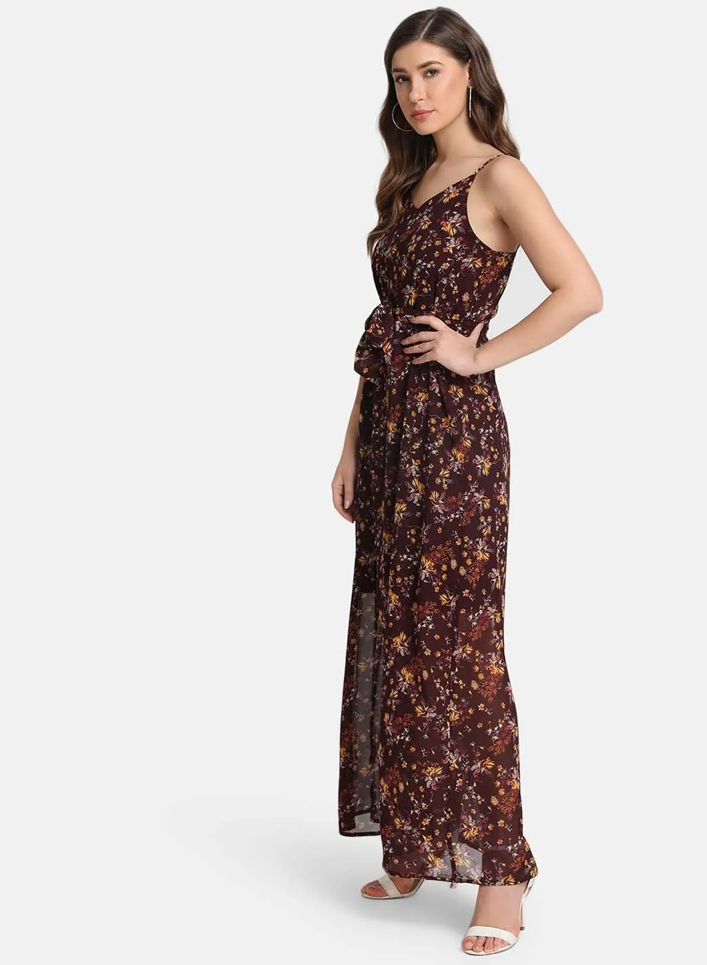 Maxi Dress With A Self-Tie Belt