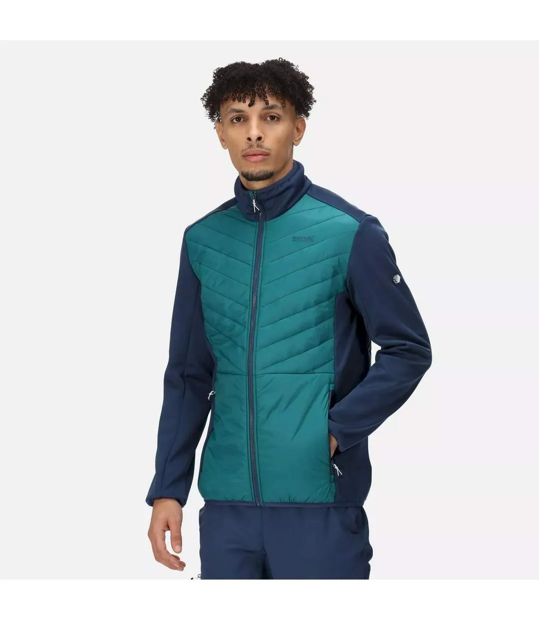 Mens clumber iii insulated hybrid jacket pacific green/admiral blue Regatta