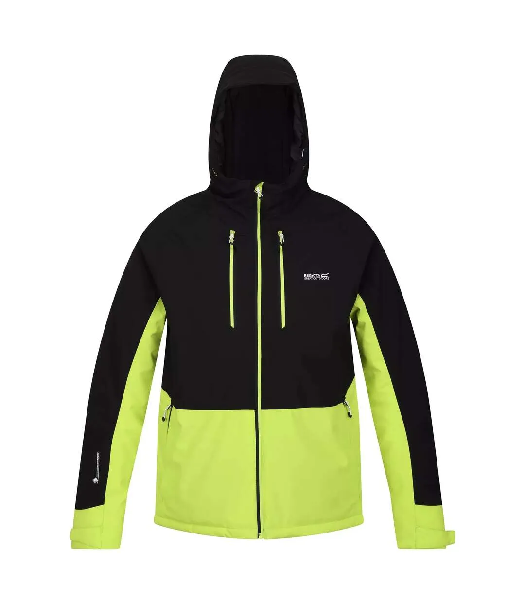 Mens highton iii stretch padded jacket black/bright kiwi Regatta