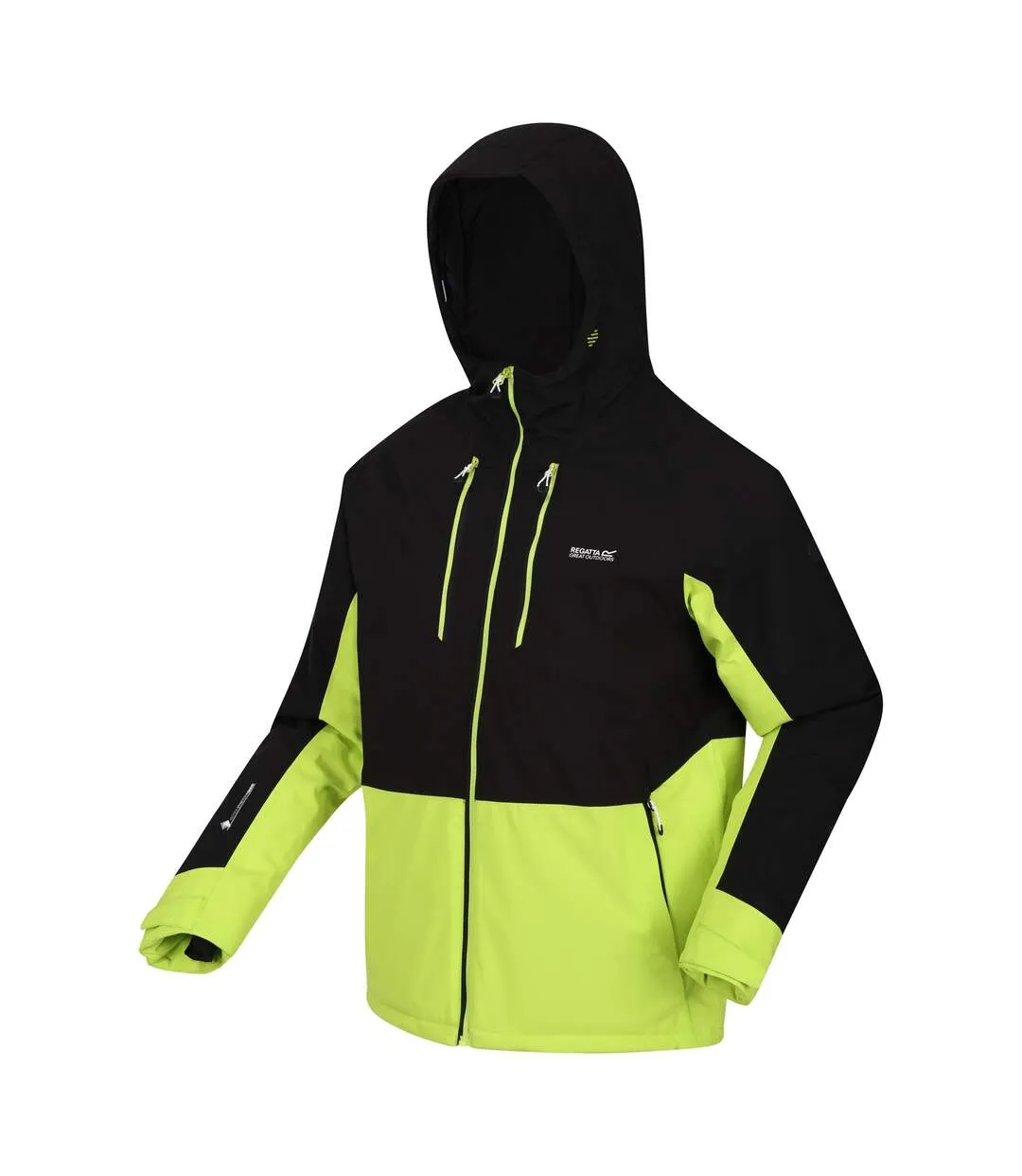 Mens highton iii stretch padded jacket black/bright kiwi Regatta