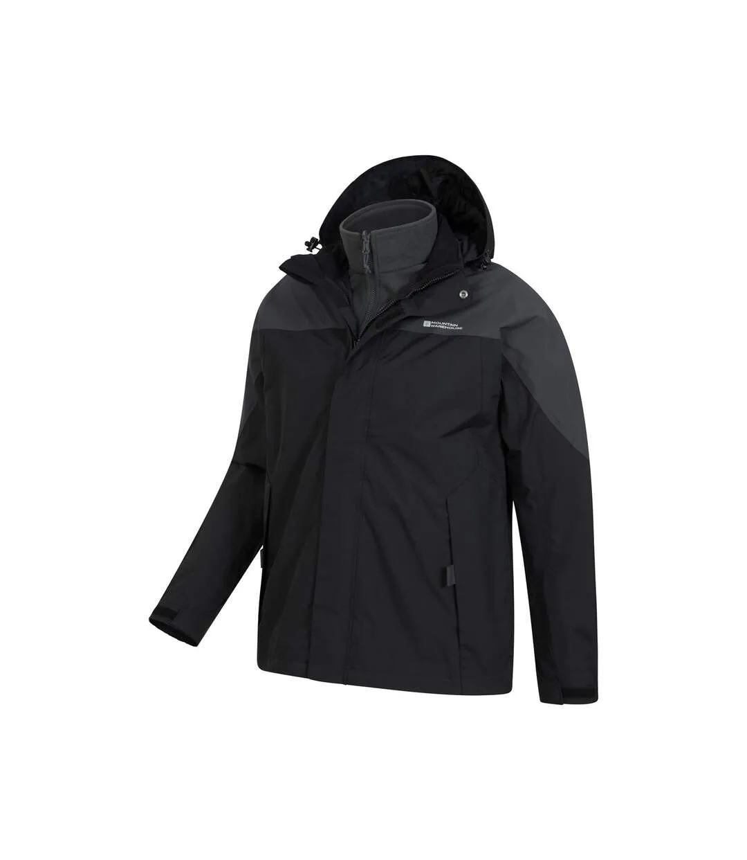 Mens storm iii 3 in 1 waterproof jacket grey Mountain Warehouse