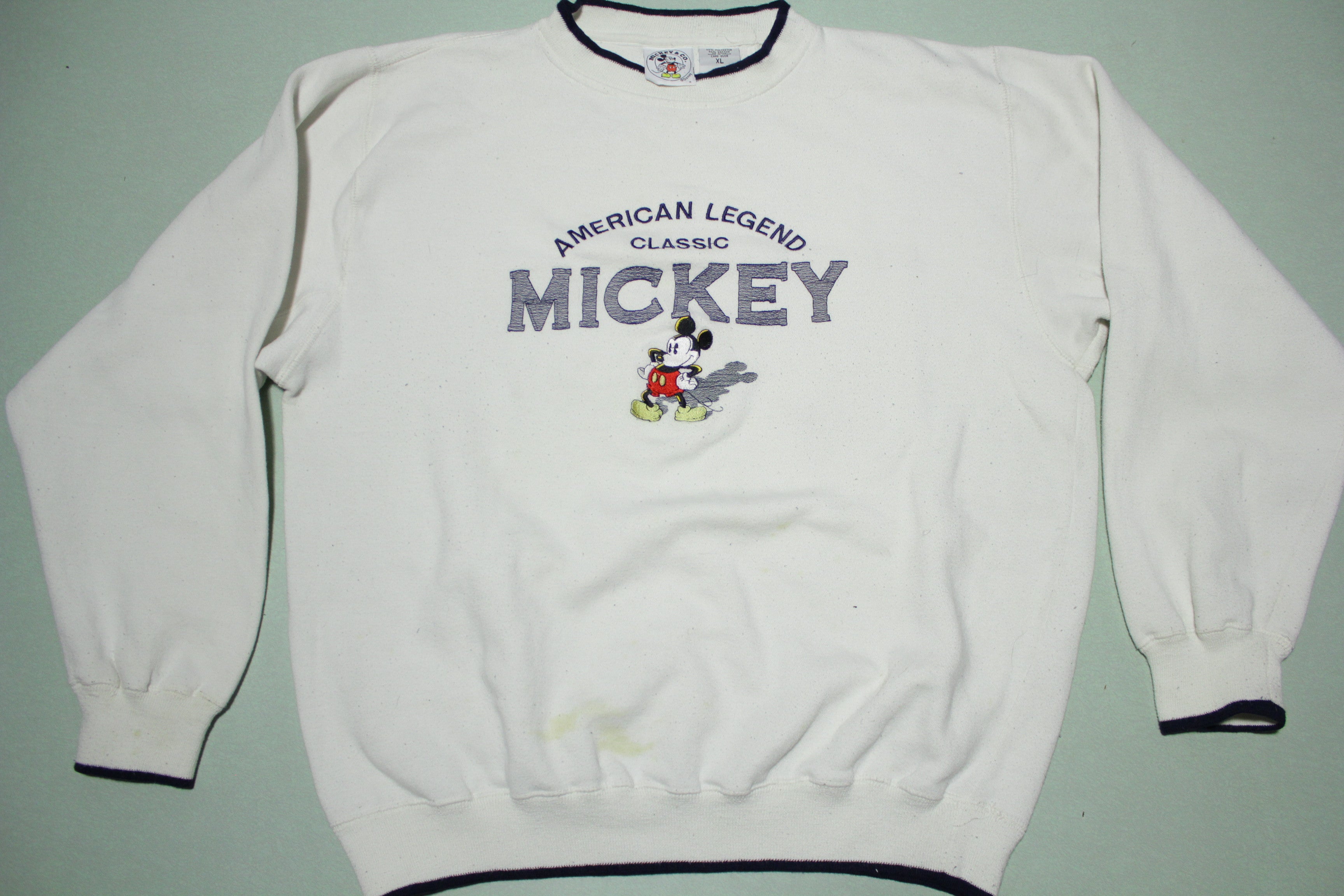 Mickey Mouse American Legend Classic Vintage Embroidered 90's Crewneck Sweatshirt