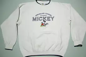 Mickey Mouse American Legend Classic Vintage Embroidered 90's Crewneck Sweatshirt