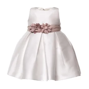 Mimilú Baby Girl White Elegant Dress