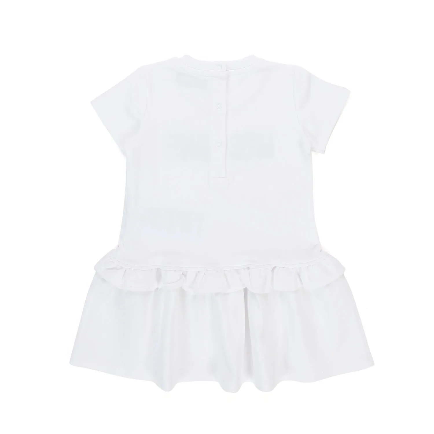 Moschino Logo White Dress For Baby Girl