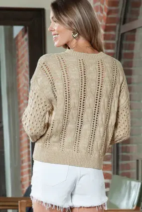 Must-Have Openwork Cable Knit Top | Marvis