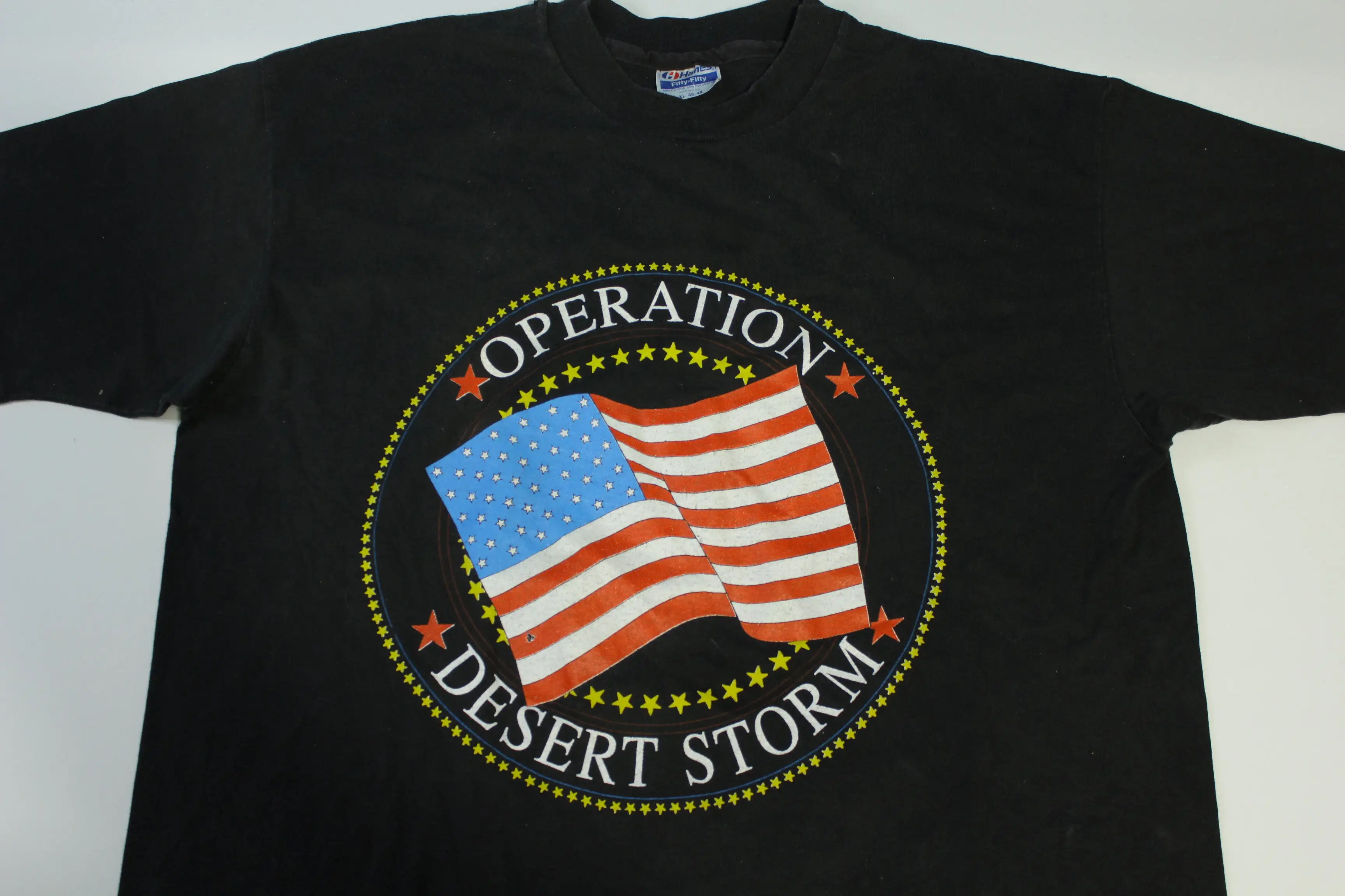 Operation Desert Storm American Flag Vintage 90's Single Stitch Hanes T-Shirt