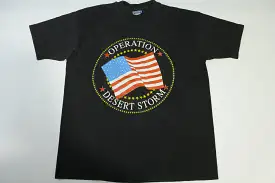 Operation Desert Storm American Flag Vintage 90's Single Stitch Hanes T-Shirt