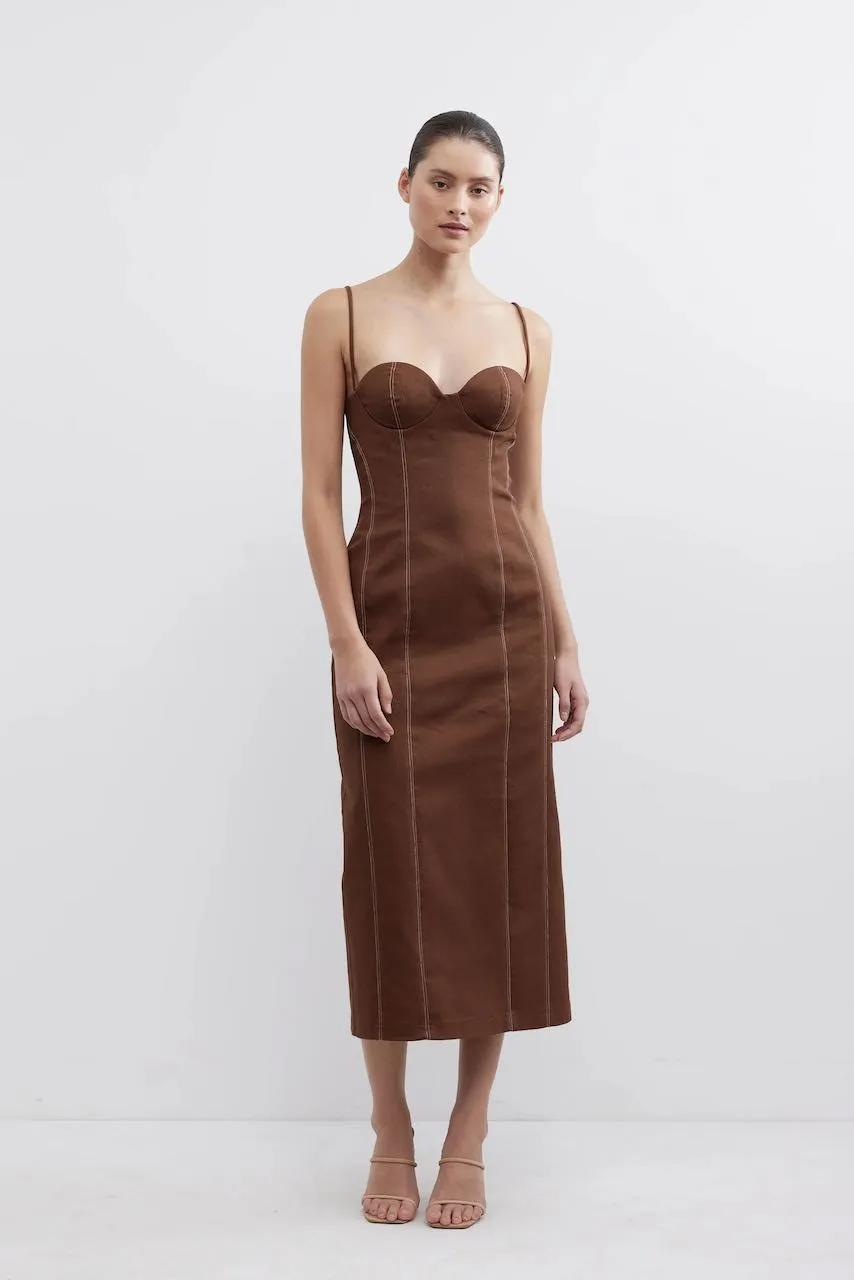 Pasduchas Aldo Midi Dress - Fudge