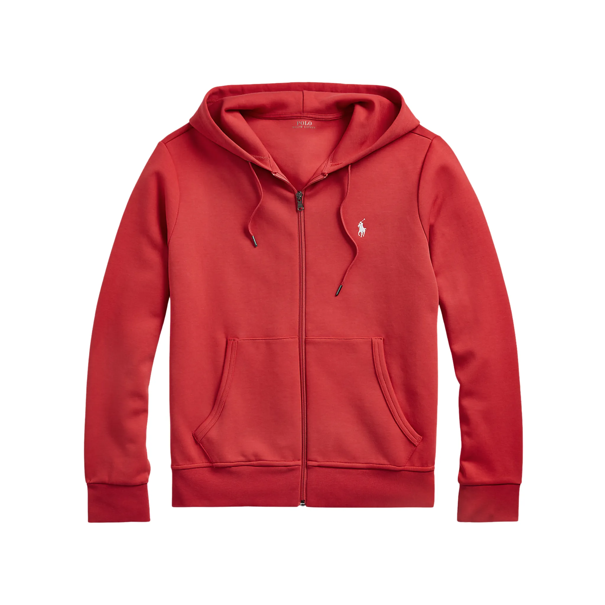 Polo Ralph Lauren Double-Knit Full-Zip Hoodie (Starboard Red)