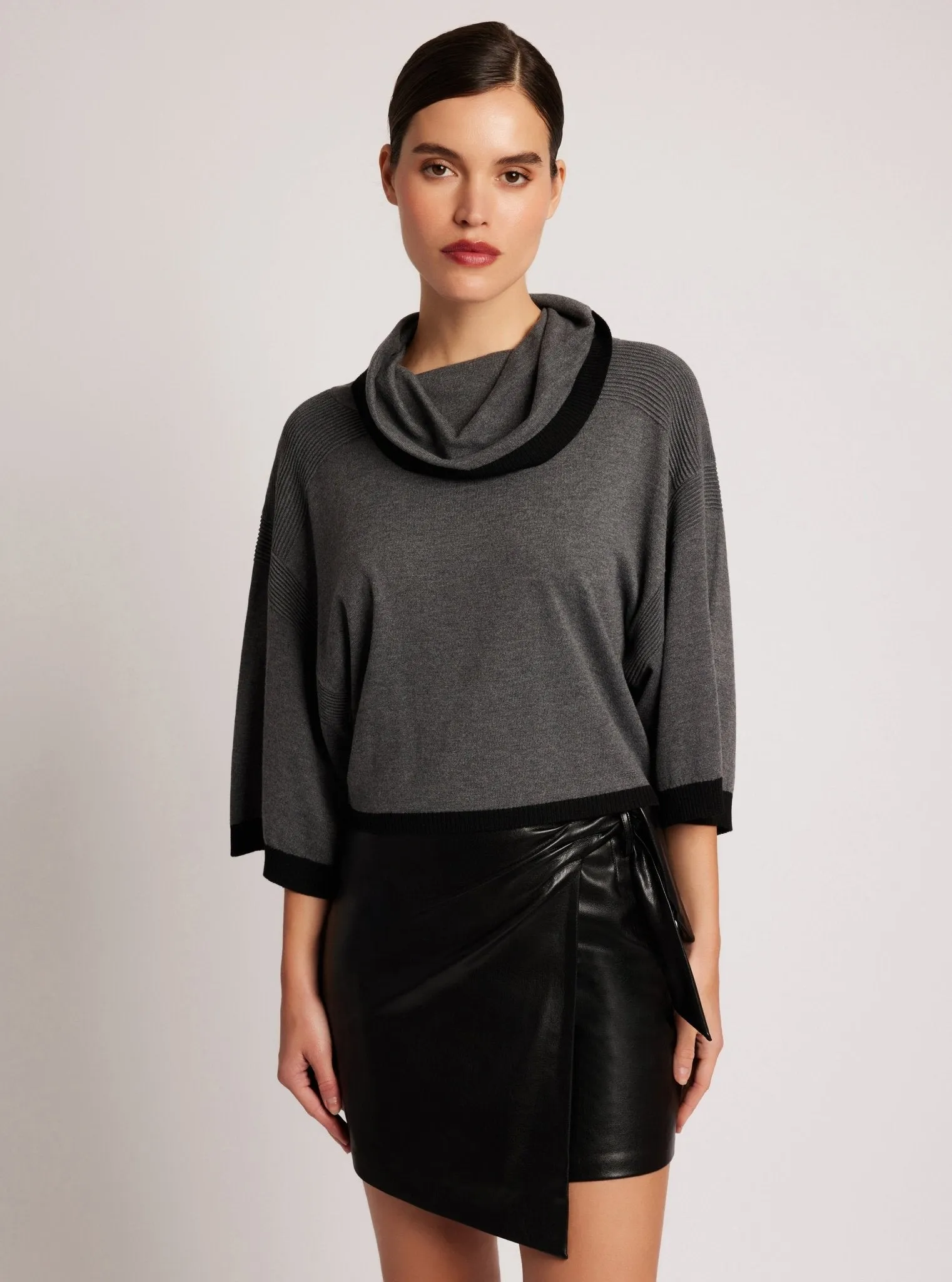 Portola Heathered Cowl Neck Sweater final sale