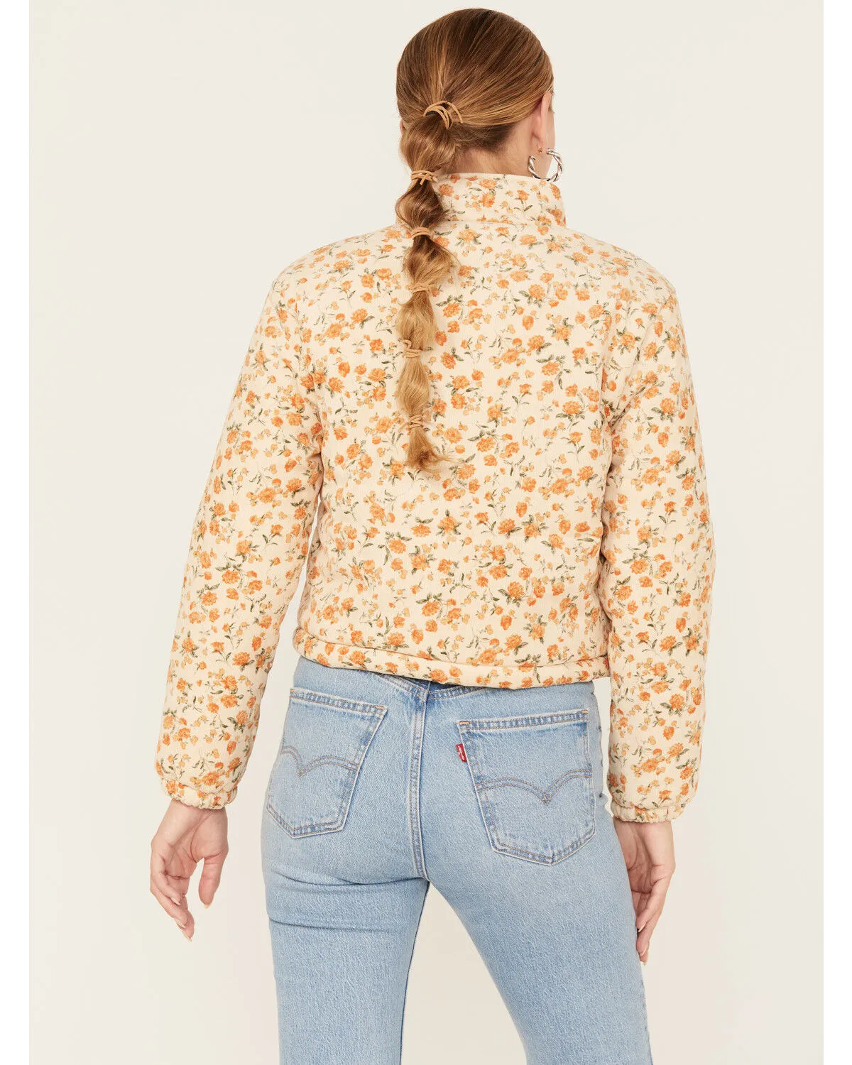 Product Name:  Sadie & Sage Women's Marigold Fields Floral Print Corduroy Puffer Jacket