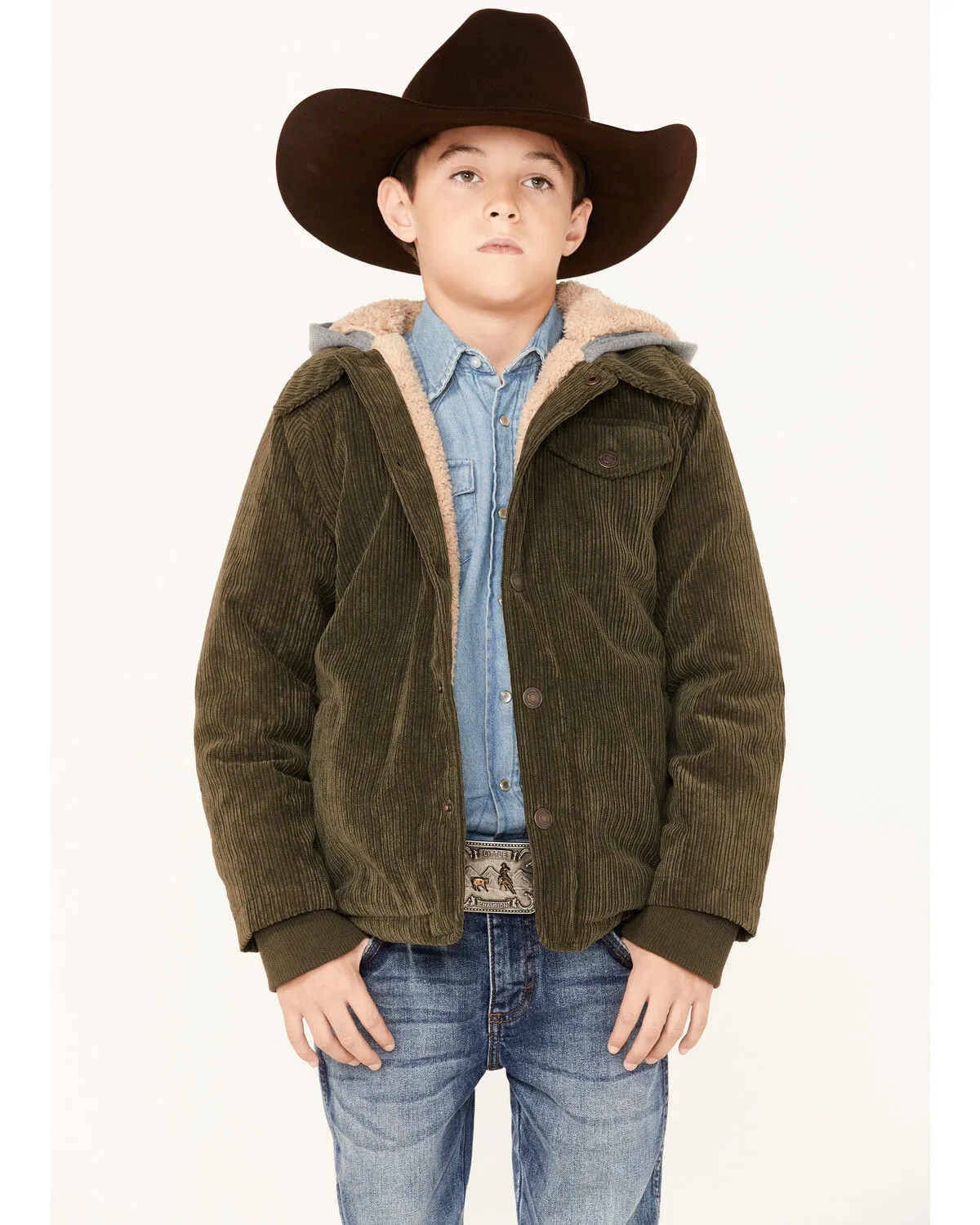 Product Name:  Urban Republic Boys' Corduroy Sherpa Lined Hooded Jacket