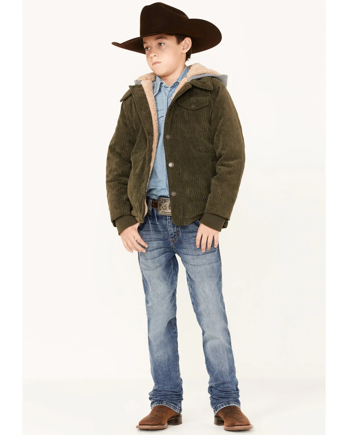 Product Name:  Urban Republic Boys' Corduroy Sherpa Lined Hooded Jacket