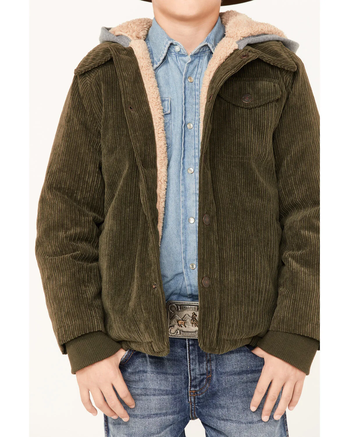 Product Name:  Urban Republic Boys' Corduroy Sherpa Lined Hooded Jacket