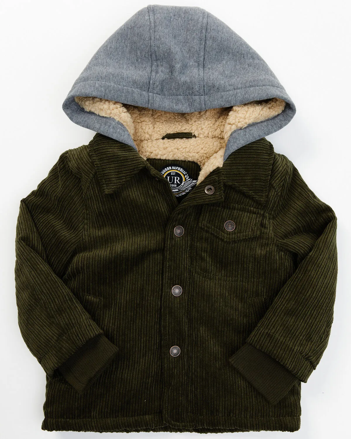 Product Name:  Urban Republic Toddler Boys' Corduroy Sherpa Lined Hooded Jacket