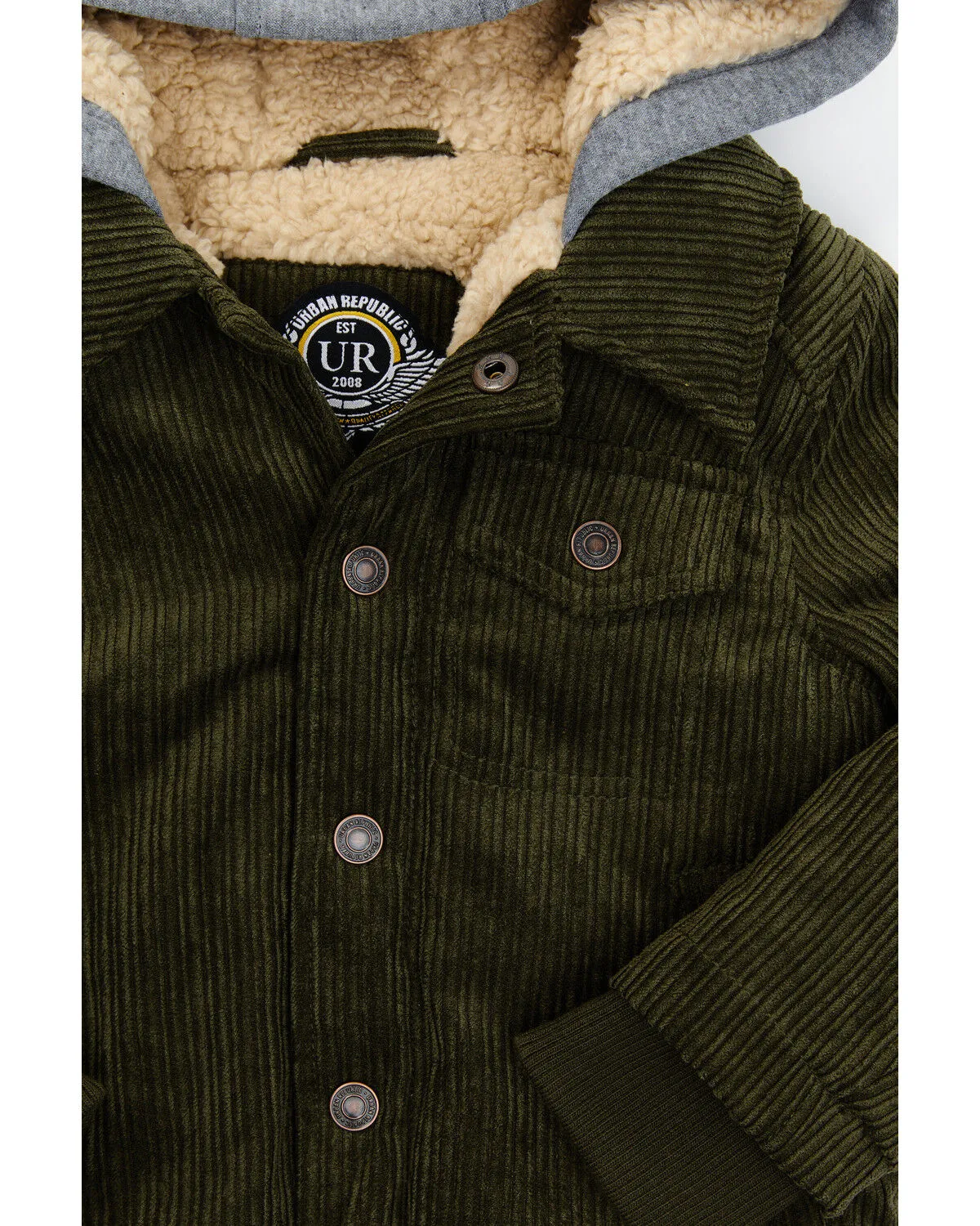 Product Name:  Urban Republic Toddler Boys' Corduroy Sherpa Lined Hooded Jacket