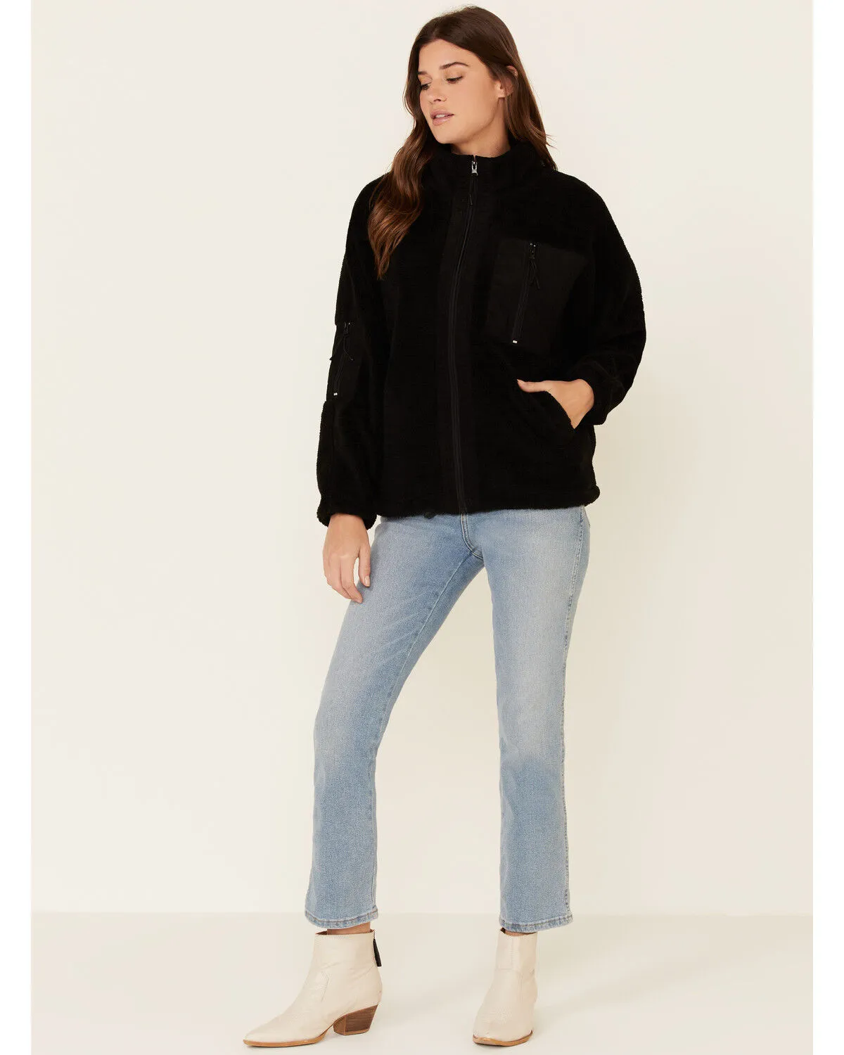 Product Name:  Very J Women's Sherpa Lined Corduroy Zip-Front Jacket