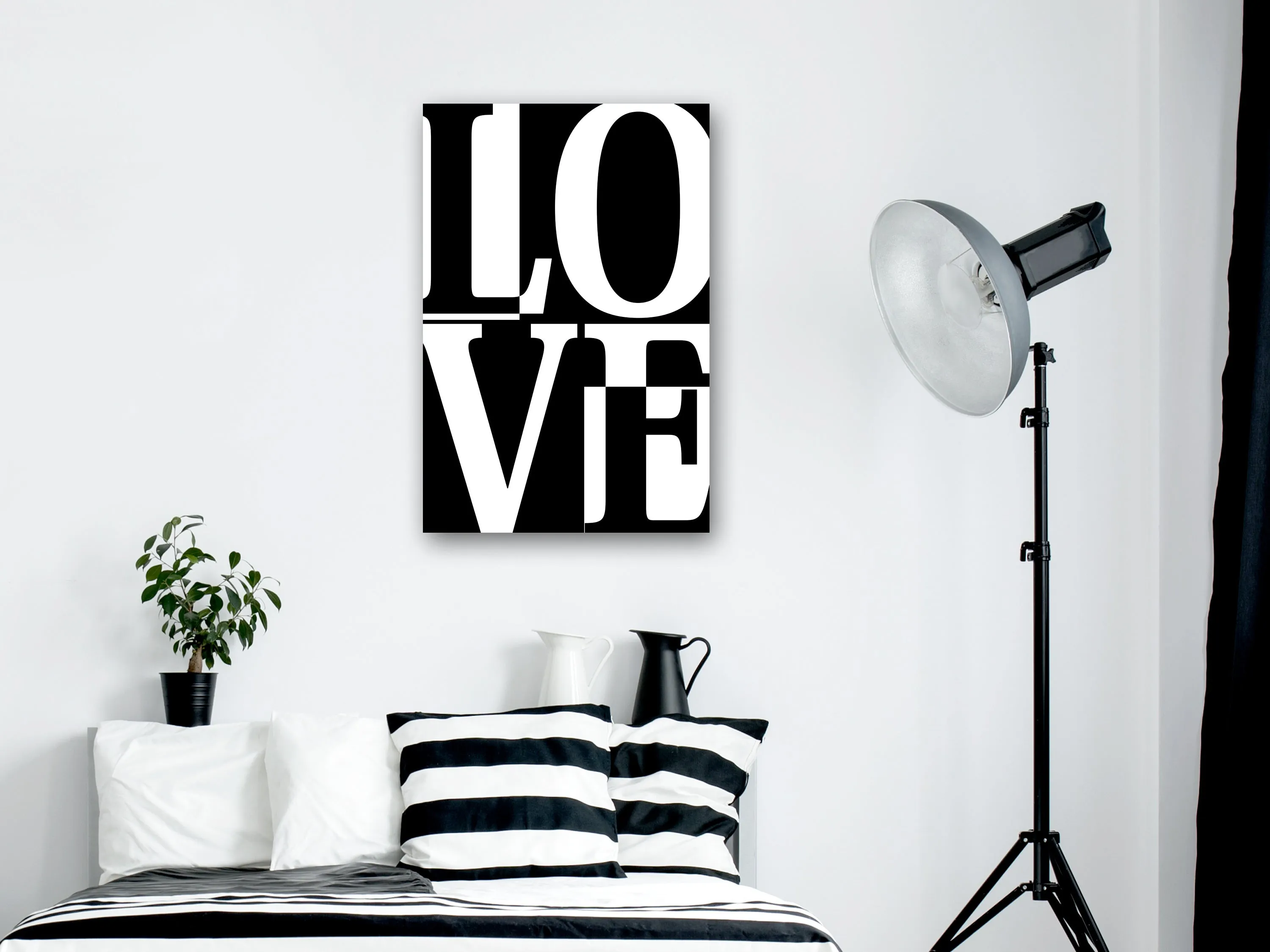 Quadro Black and White Love (1 Part) Vertical