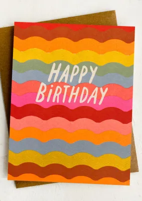 Ricrac Waves Birthday Card