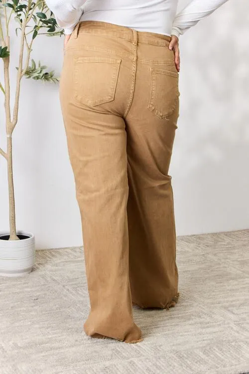 RISEN Jeans in Camel High Waist and Wide Leg