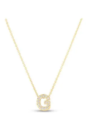 Roberto Coin Love Letter G Pendant Yellow Gold and Diamonds 001634AYCHXG