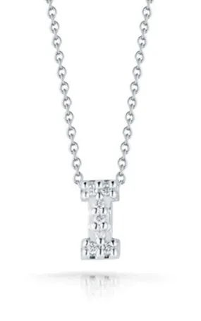 Roberto Coin Love Letter I White Gold and Diamonds Pendant (001634AWCHXI)