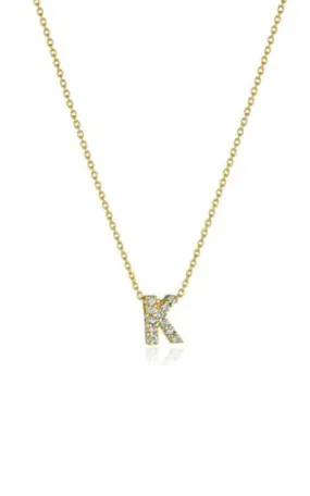 Roberto Coin Love Letter K Pendant Yellow Gold and Diamonds 001634AYCHXK