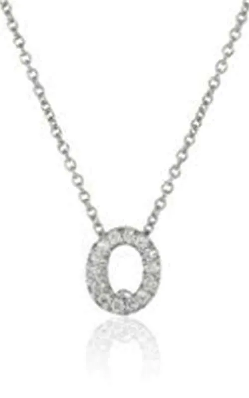 Roberto Coin Love Letter O White Gold and Diamonds Pendant (001634AWCHXO)