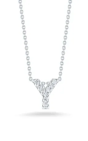 Roberto Coin Love Letter Y White Gold and Diamonds Pendant (001634AWCHXY)