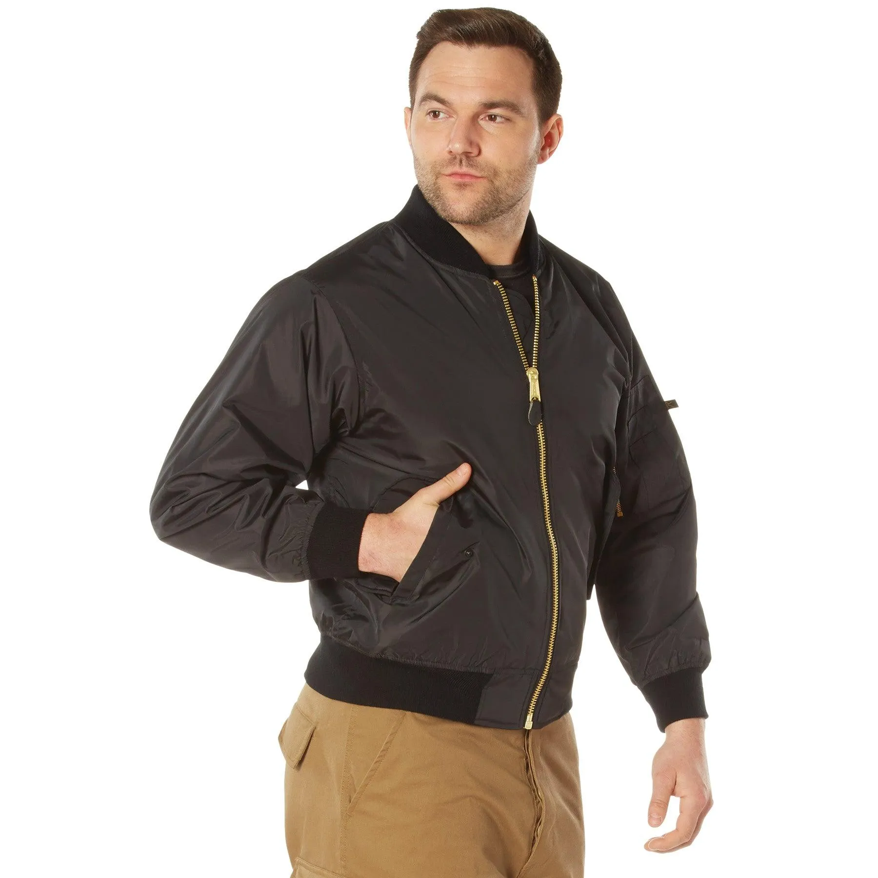 Rothco Mens Lightweight MA-1 Nylon Flight Jacket